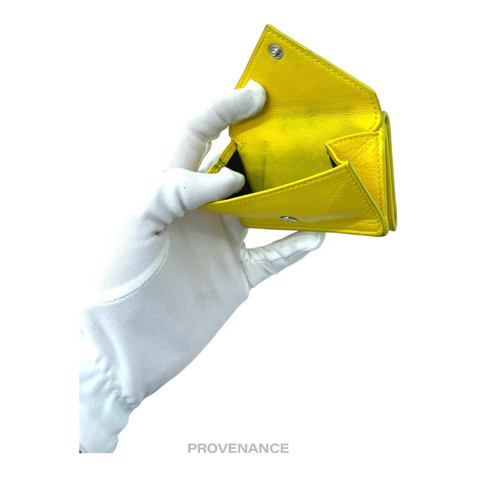 Balenciaga Papier Mini Wallet - Yellow Leather - 8