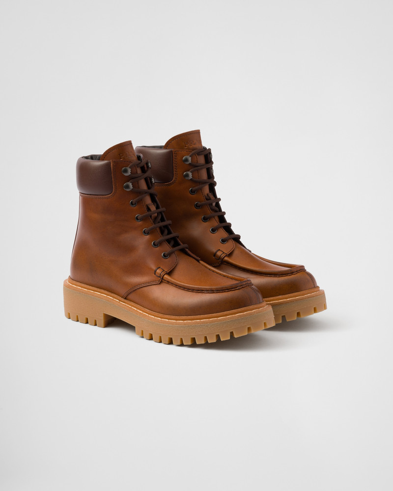 Leather lace-up boots - 1