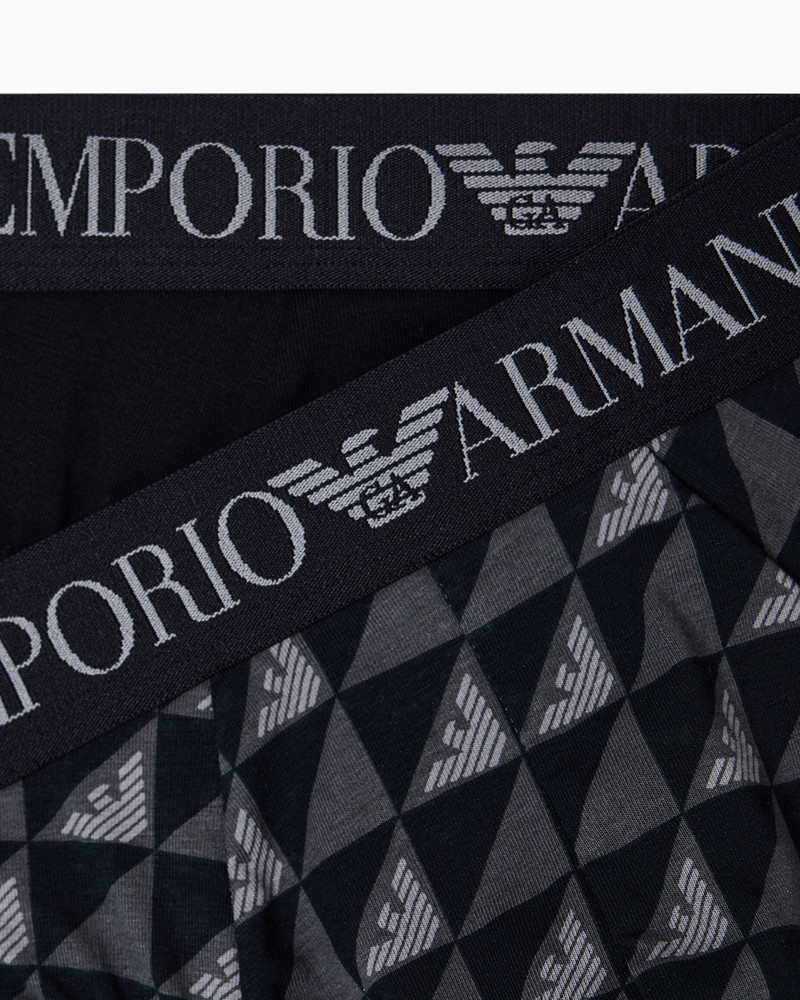 EMPORIO ARMANI TWO-PACK OF MIXED PATTERN PRINTED JERSEY BRIEFS outlook