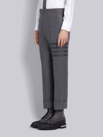 Thom Browne tonal 4-Bar flannel trousers outlook