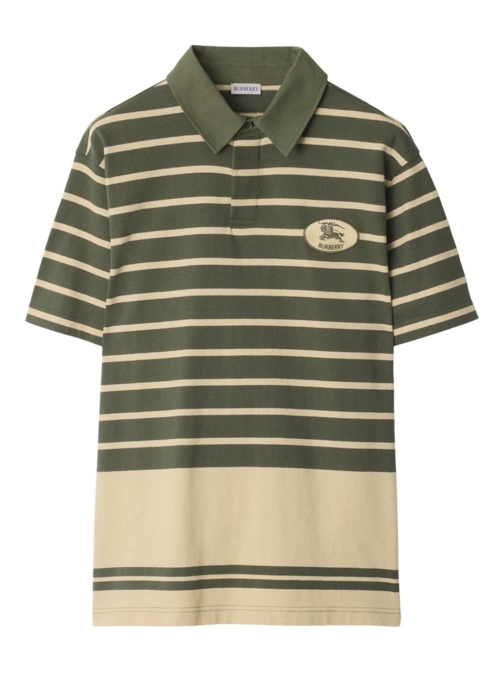 striped cotton polo shirt - 1