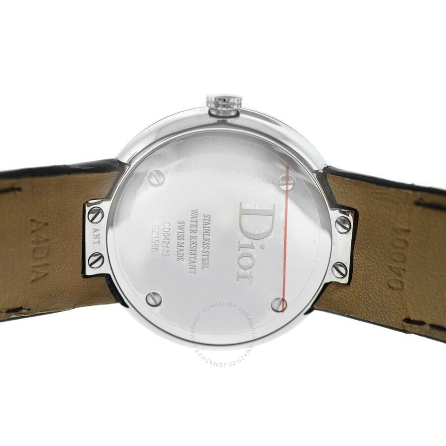 Pre-owned Christian Dior La D De Dior Quartz Diamond Black Dial Ladies Watch CD042113 - 4