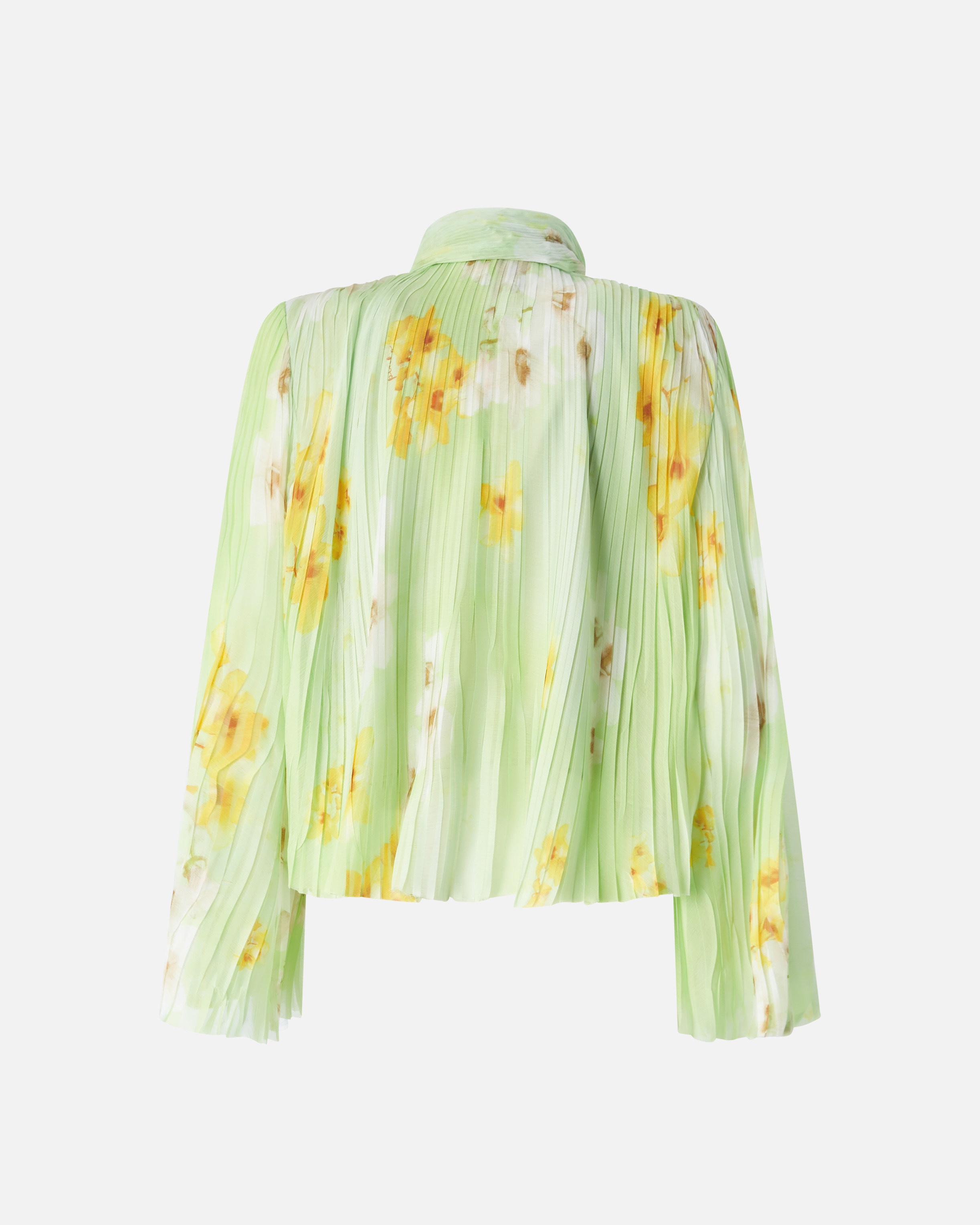 LIGHT BLOUSE IN PLEATED FLORAL CREPON - 6