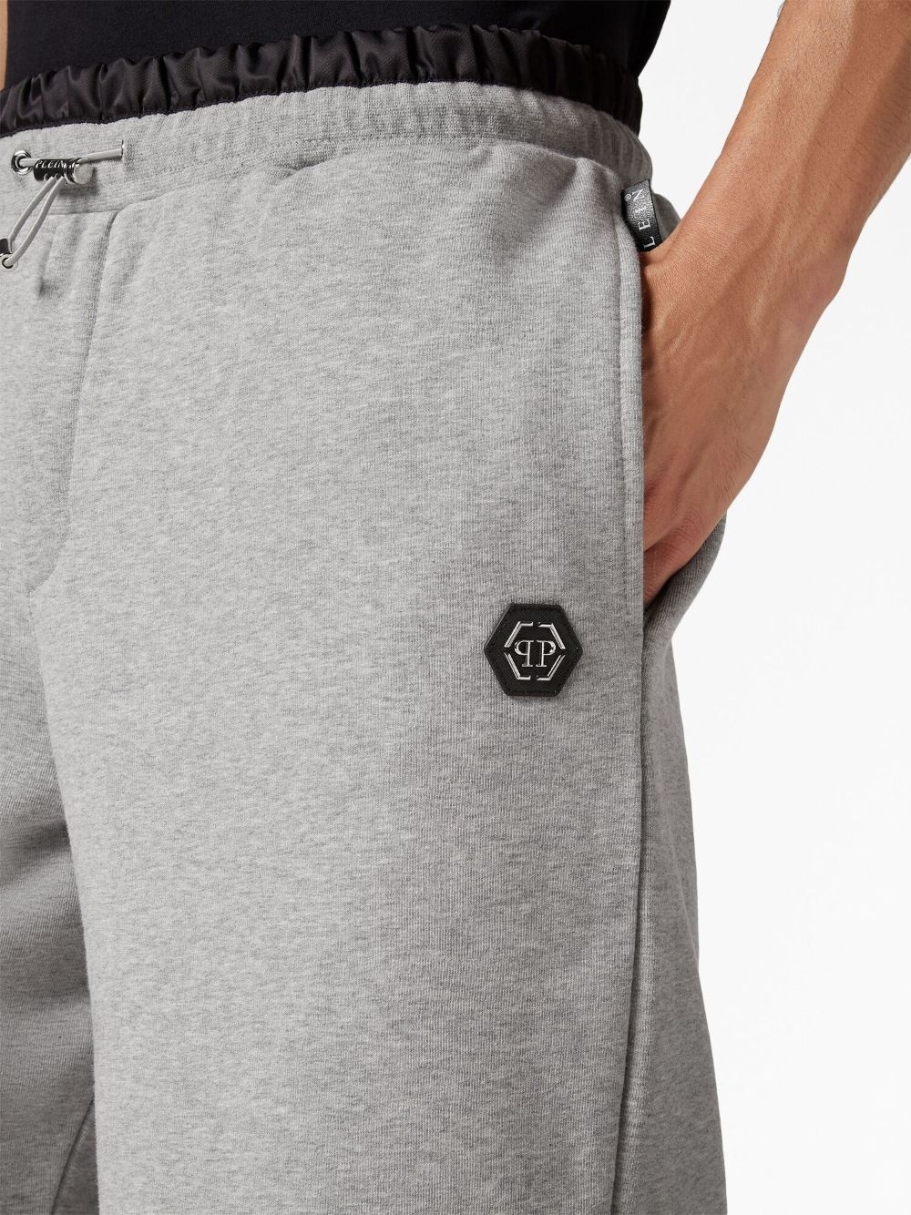 logo-patch drawstring track shorts - 5