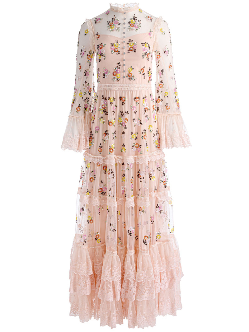 ALLEGRA EMBELLISHED LACE MAXI DRESS 1