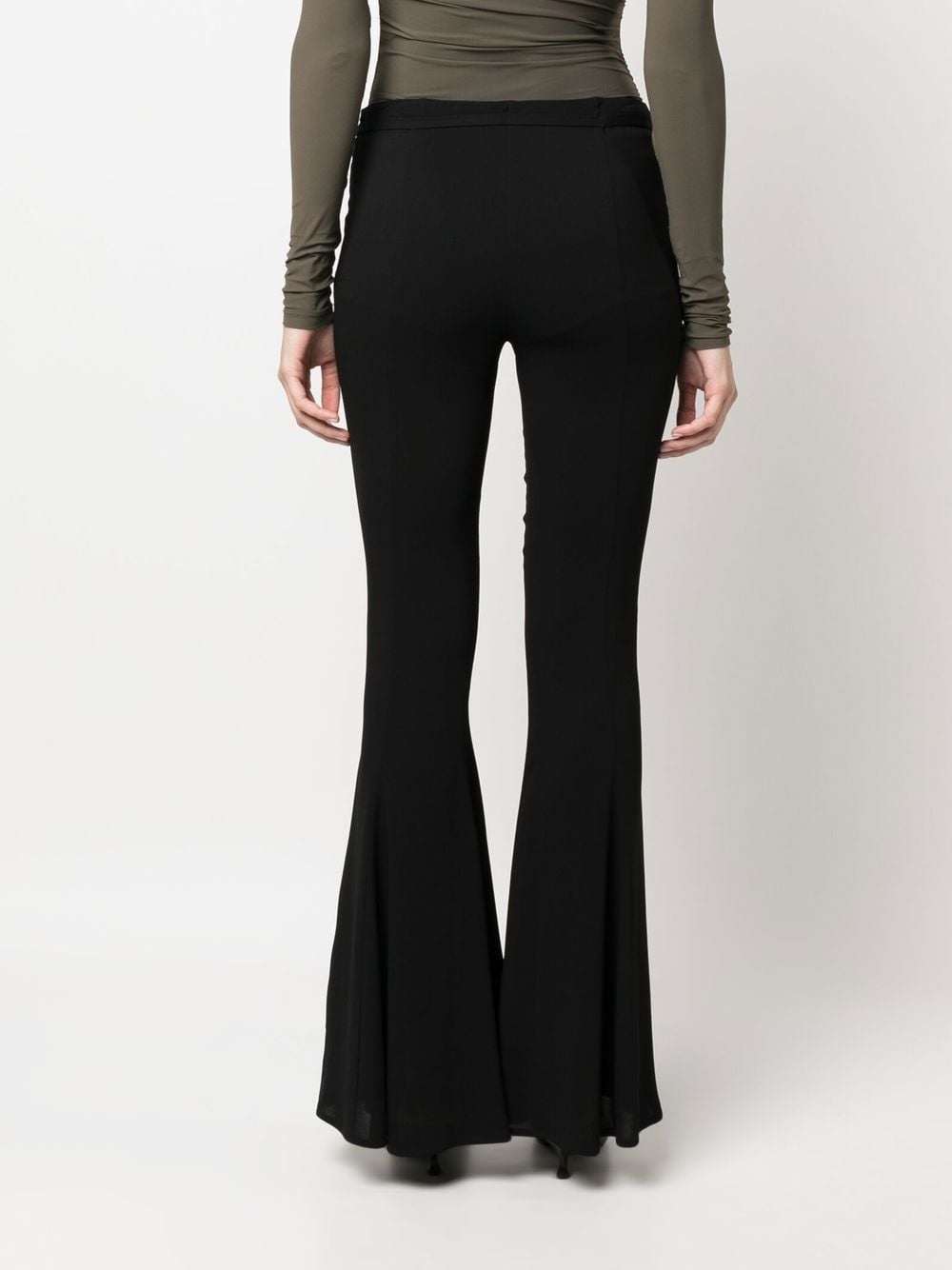 mid-rise flared trousers - 4