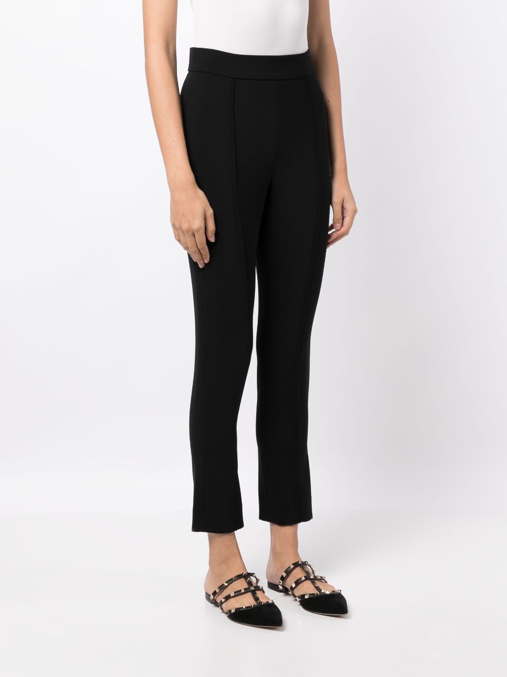 high-waisted cropped trousers - 3