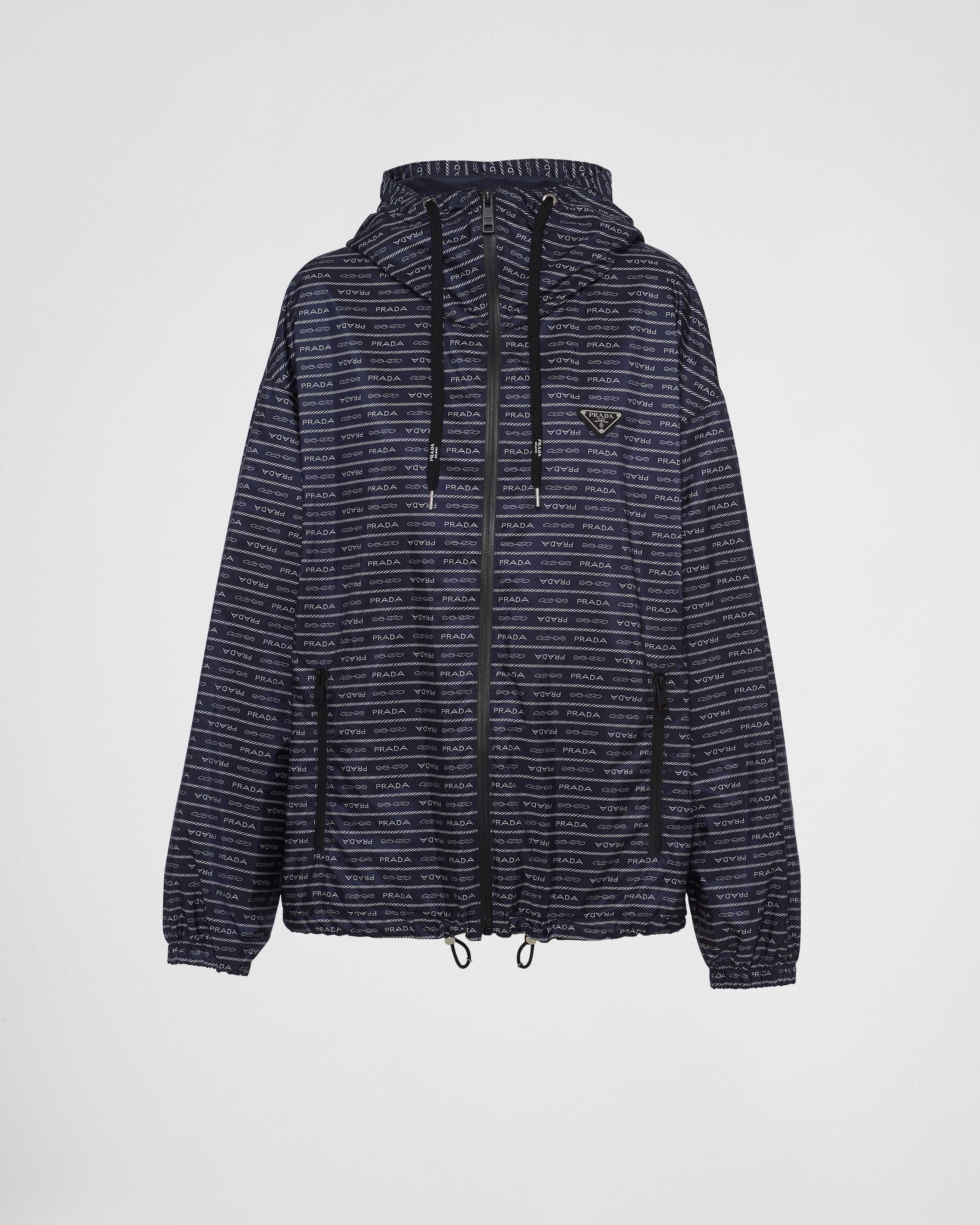 Re-Nylon hooded quilted jacket, Prada