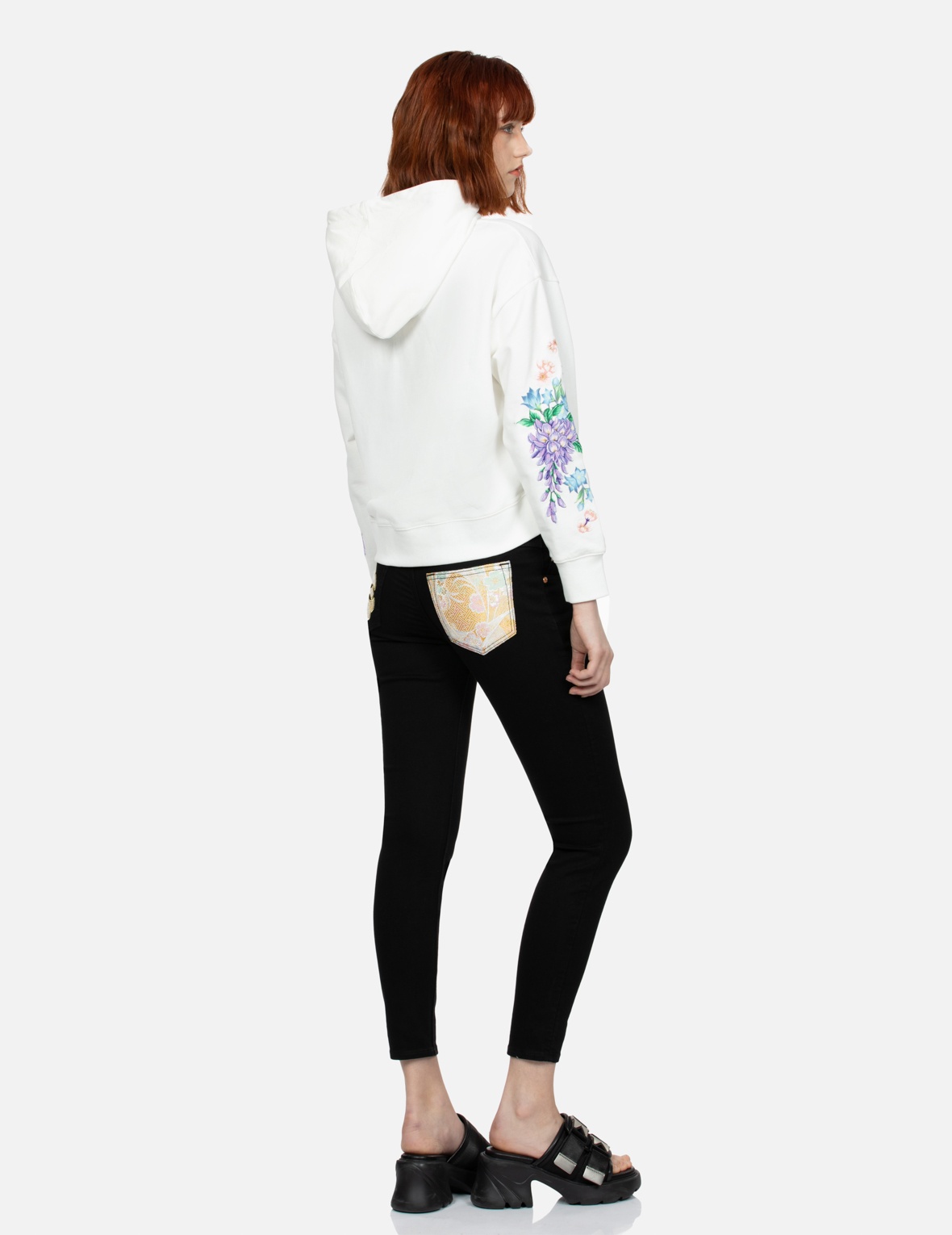 BROCADE KAMON AND FLORAL FLOW SKINNY FIT JEANS - 3