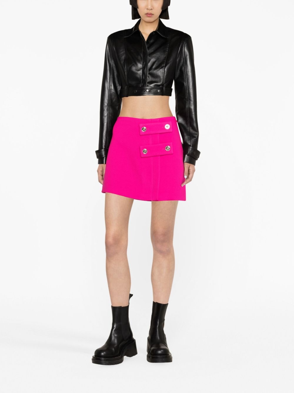 low-rise buttoned skirt - 2