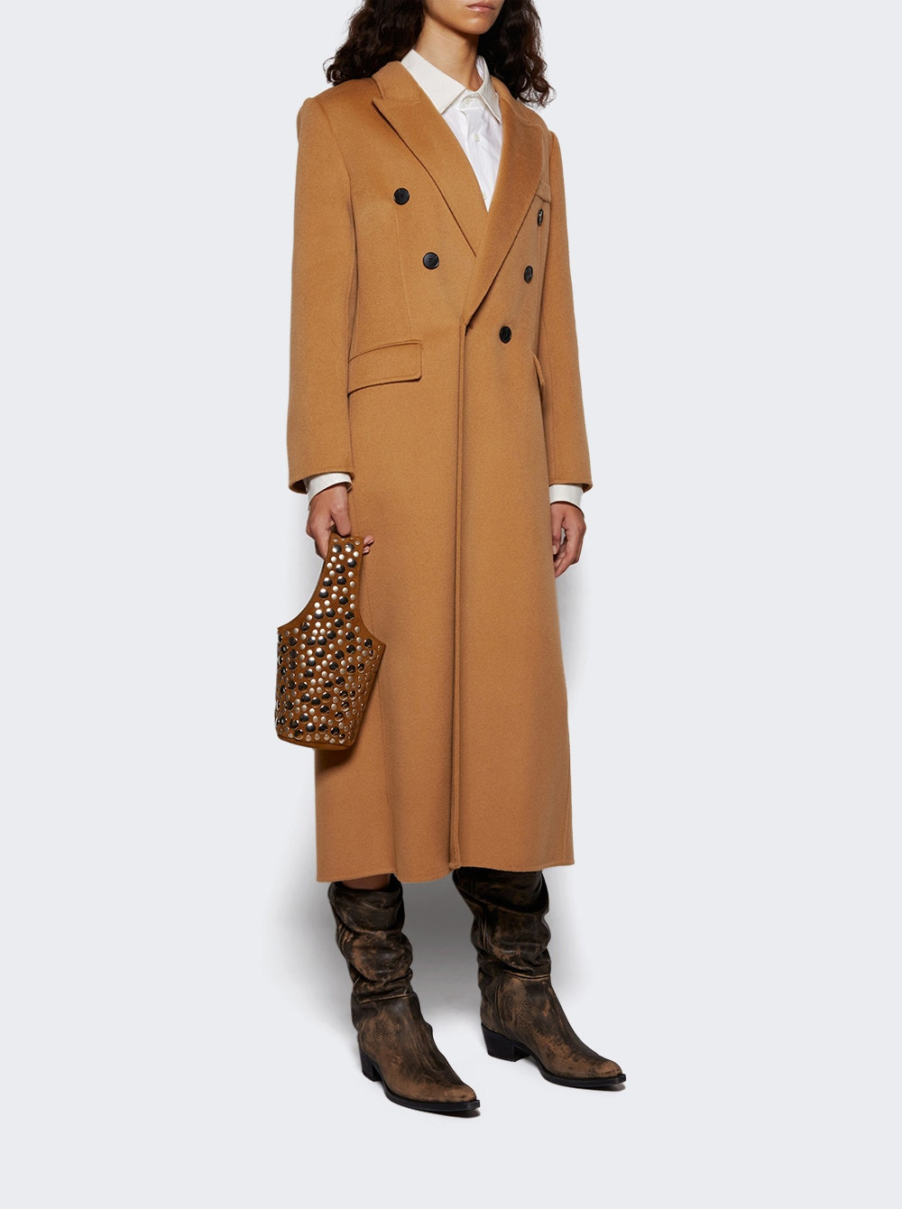 Double Faced Overcoat Camel - 5