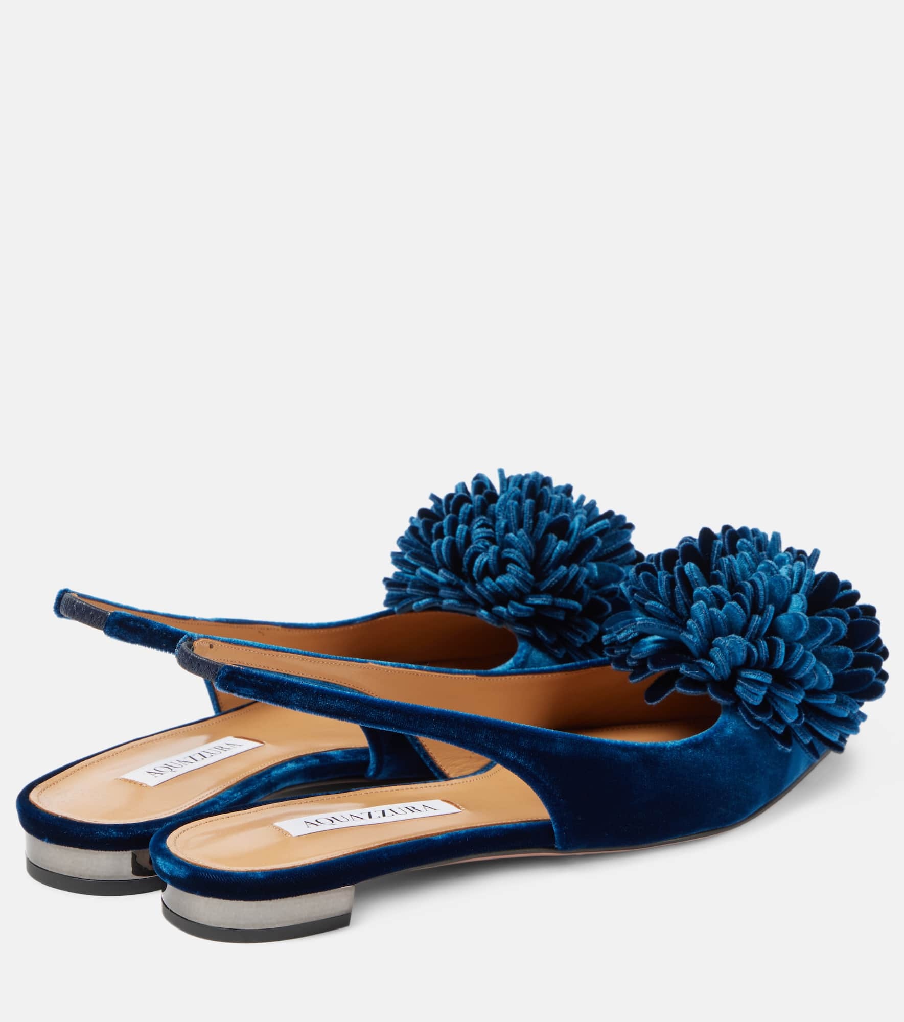 Couturier velvet slingback flats - 2