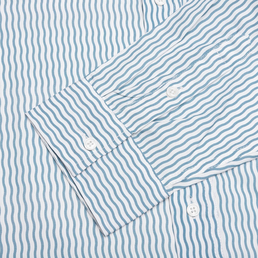 WORDMARK POPLIN BUTTON-UP - BABY BLUE - 4