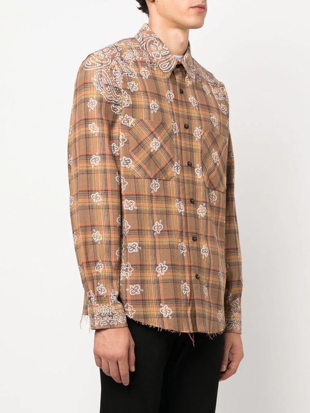 Bleach Banana Plaid paisley shirt - 3