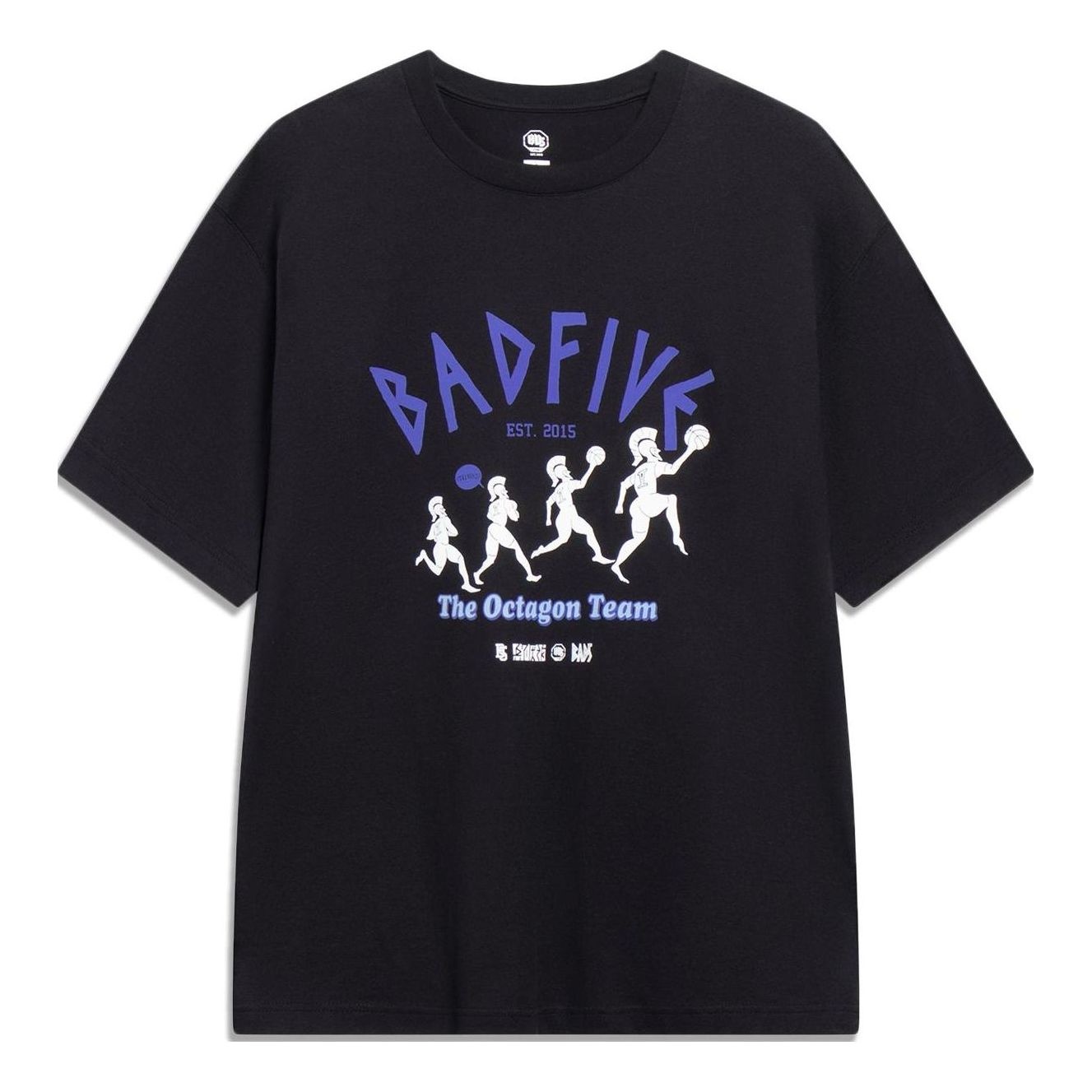 Li-Ning x Anti-Wu BADFIVE Casual Graphic Print Tee 'Black Purple' AHST301-2 - 1