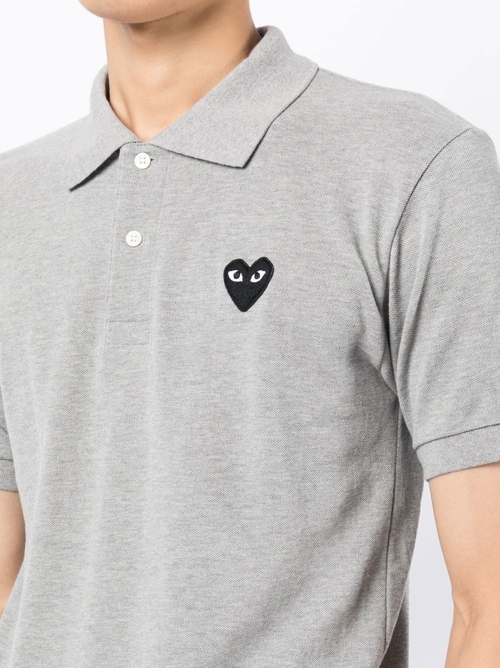 heart patch polo shirt - 10