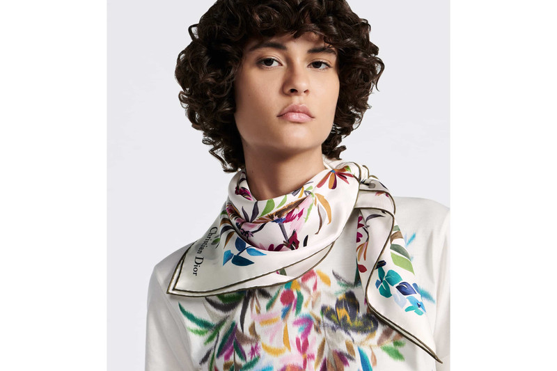 Dior Toile de Jouy Fantastica 90 Square Scarf outlook