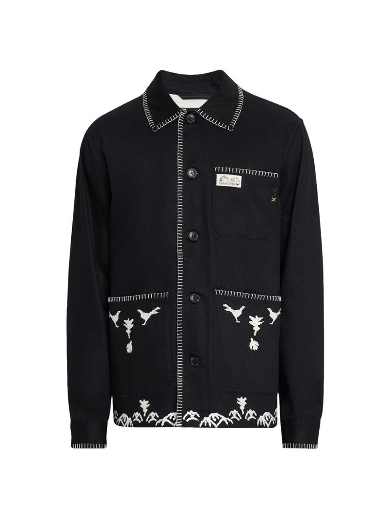 Men's Embroidered Workwear Jacket - Anthracite 1