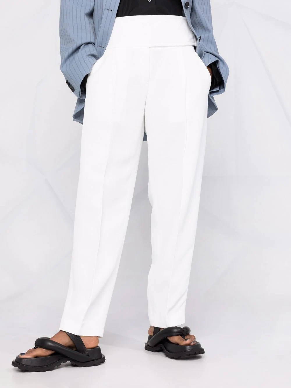 high-waisted straight-leg trousers - 5