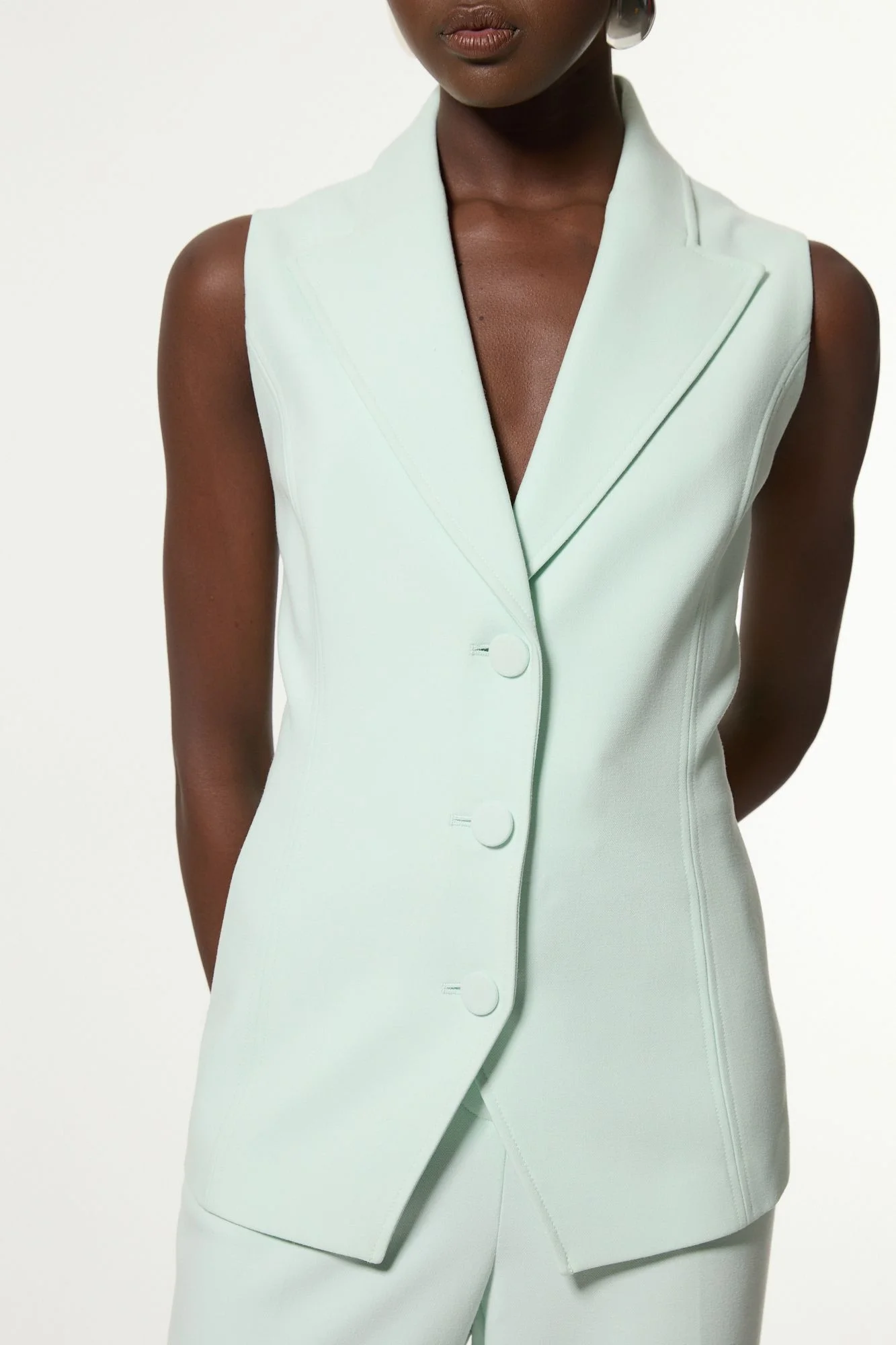 Compact Stretch Essential Tailored Waistcoat Jacket - 1