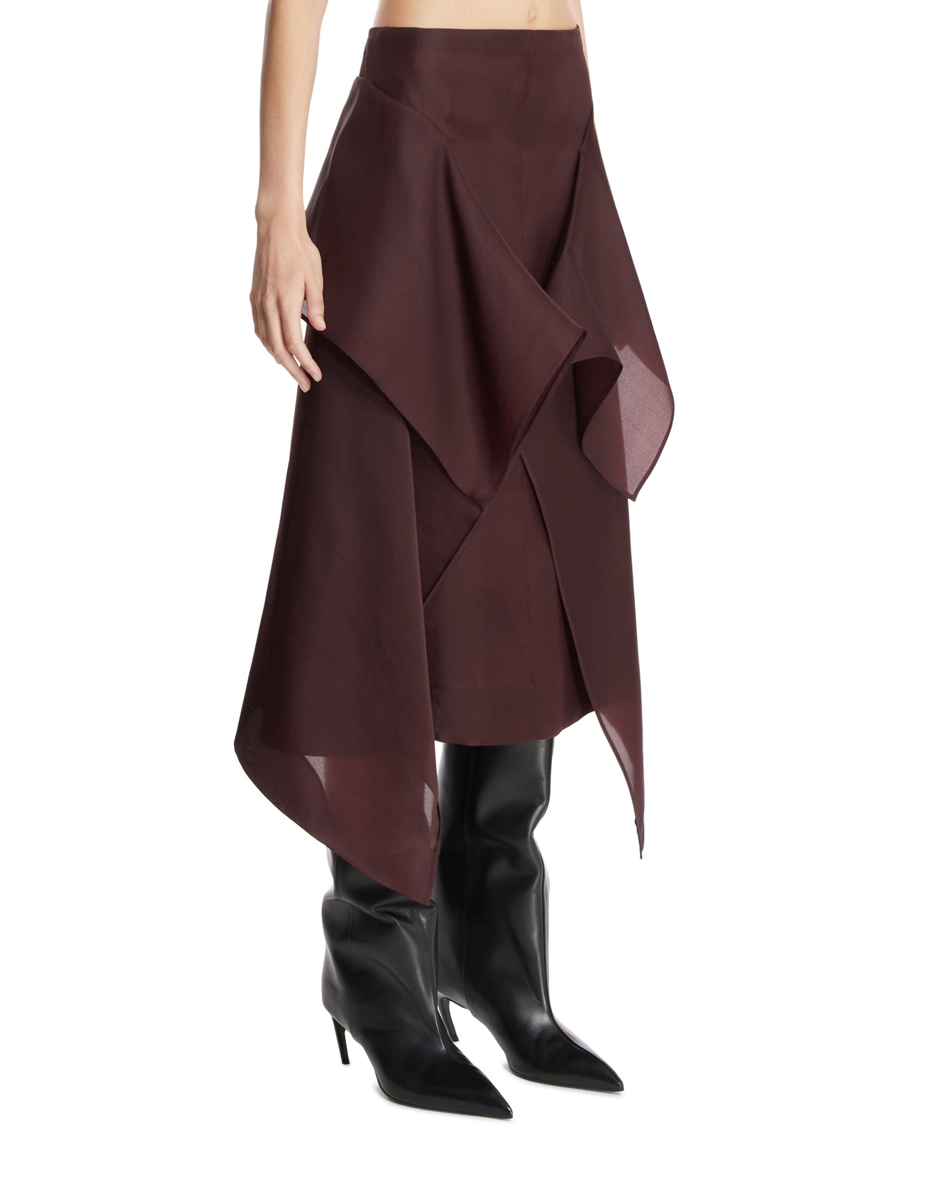 Brown Nina Layered Midi Skirt - 4