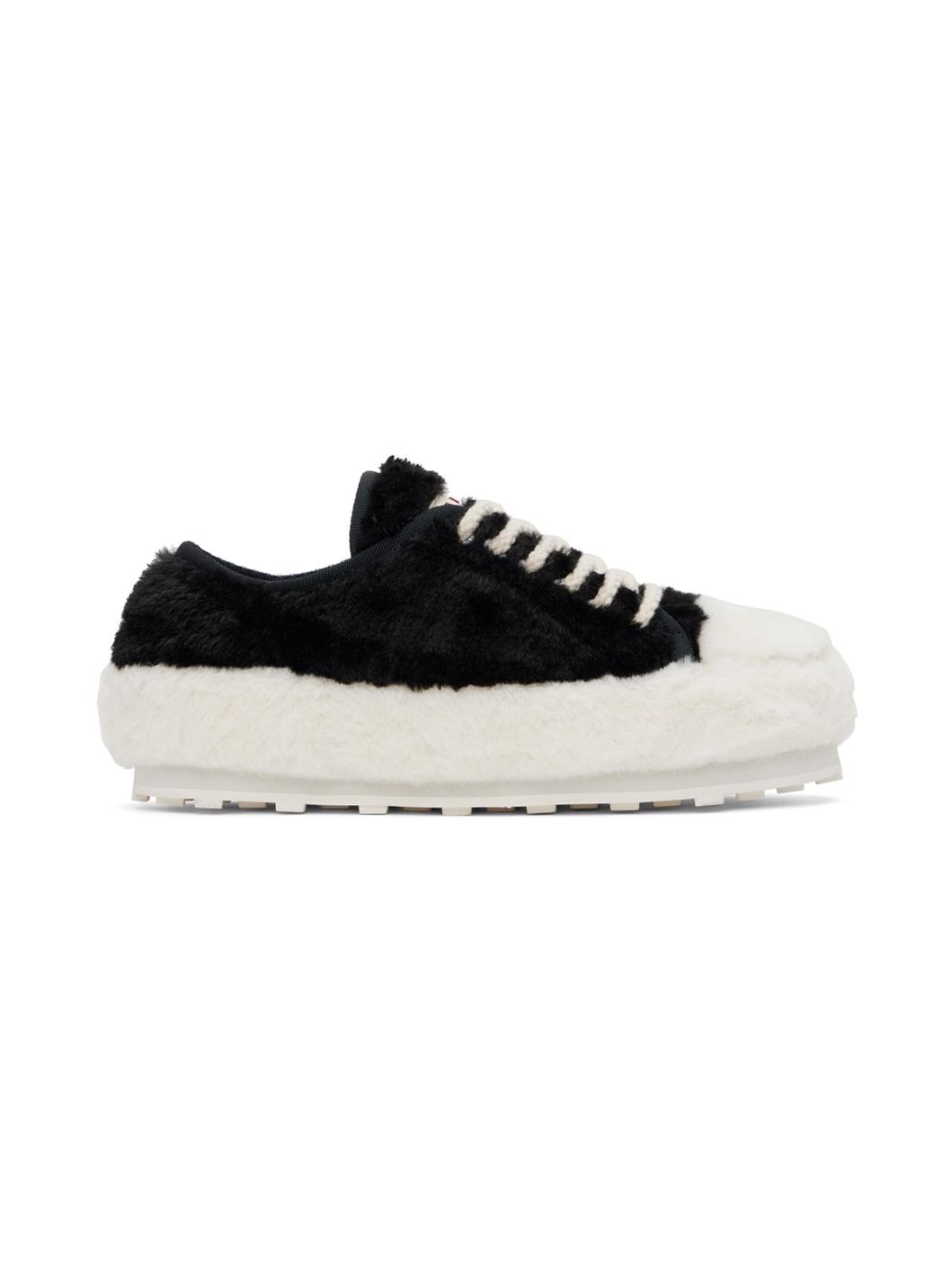 Black & White Teddy Tennis Sneakers - 1