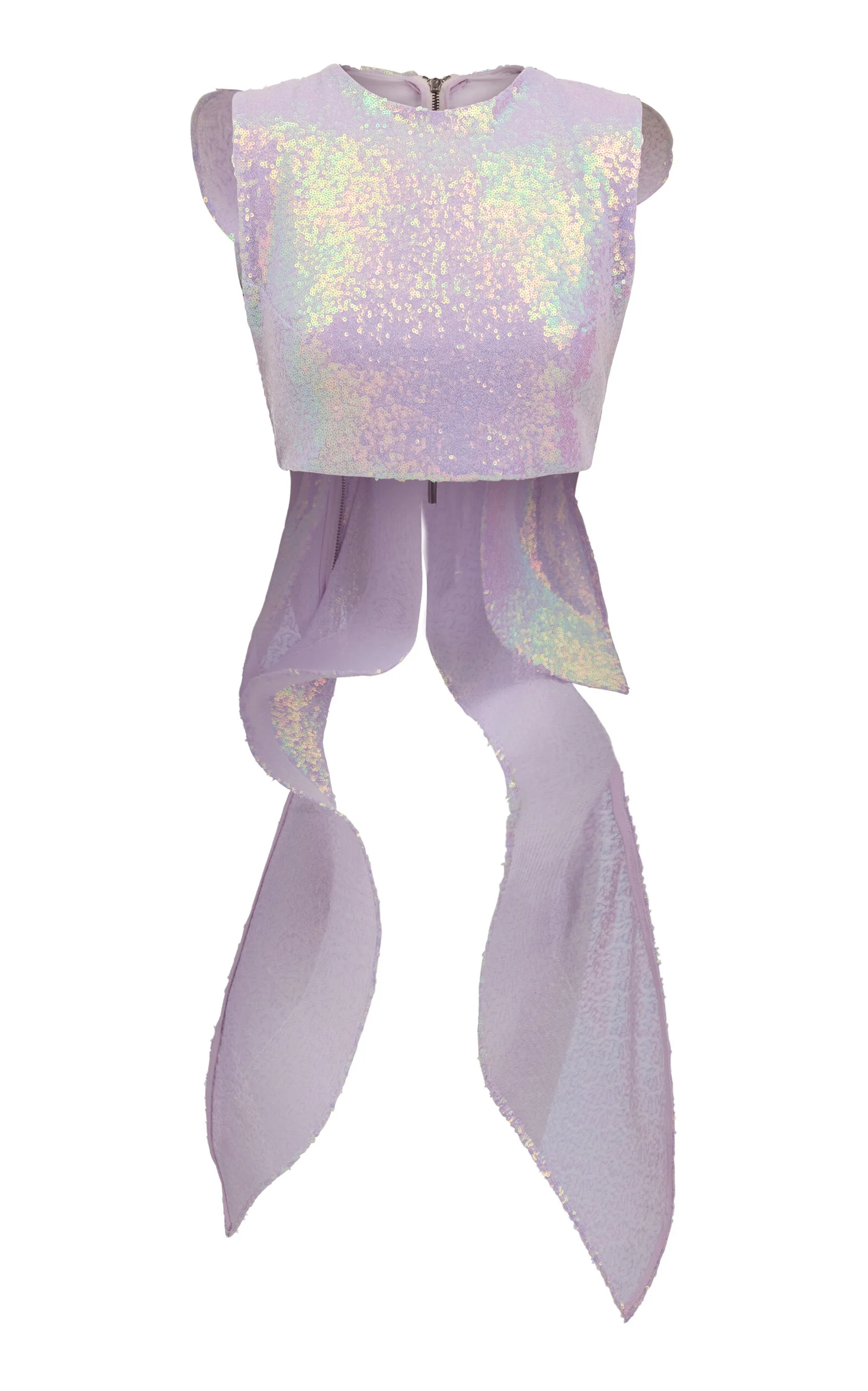 Substance Sequined Crop Top purple - 1