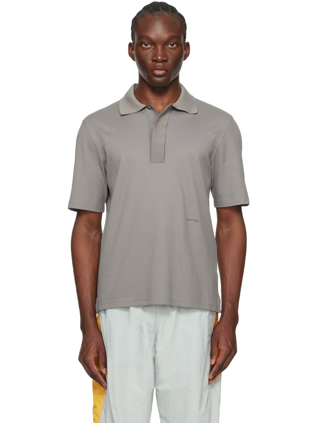 Gray Regular-Fit Polo - 1