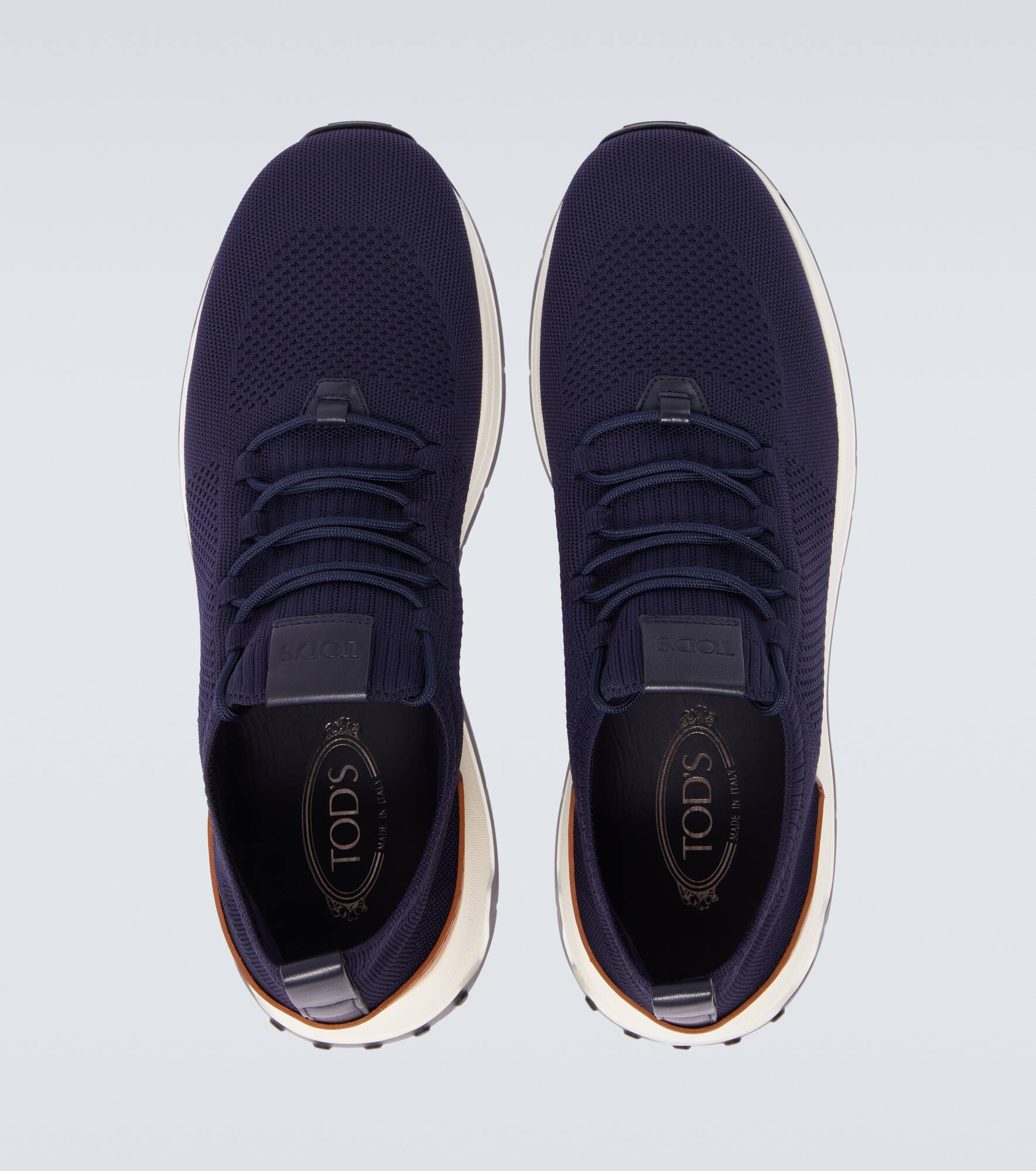 Leather-trimmed sneakers - 4