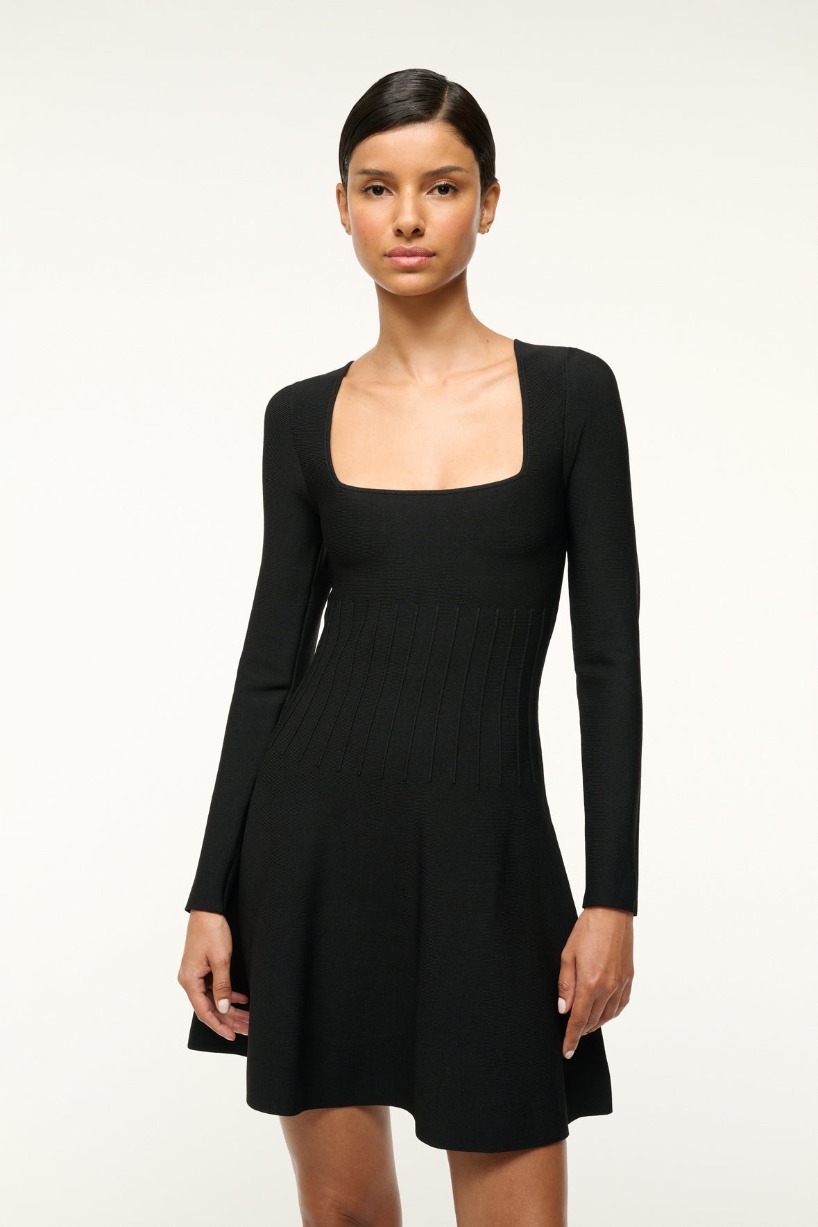 STAUD DEORA DRESS BLACK - 3