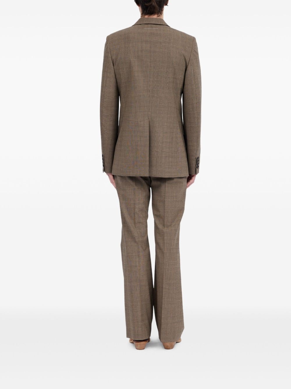 tartan-pattern blazer - 6