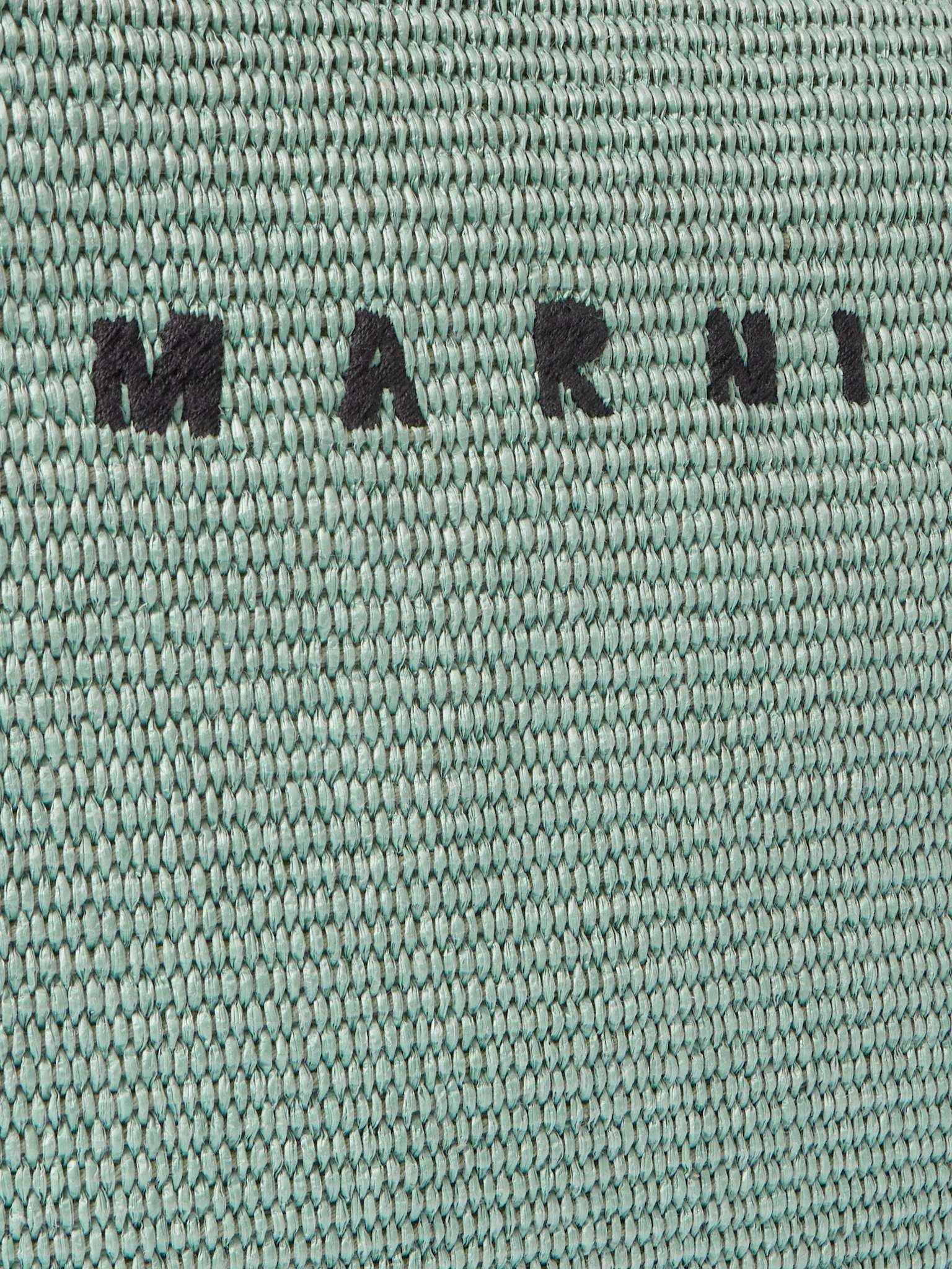 Logo-Embroidered Woven Raffia Tote Bag - 4