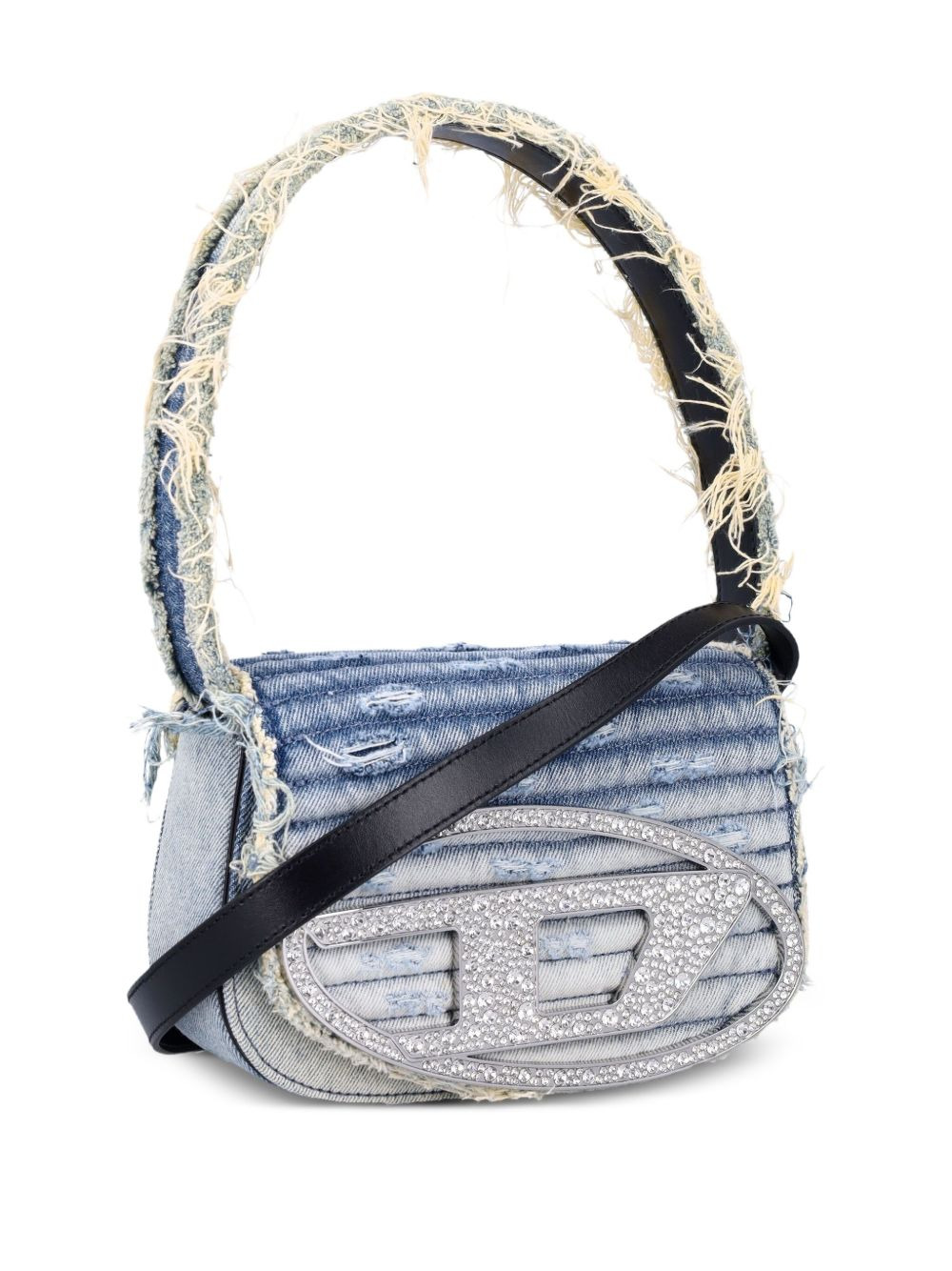 1DR crystal-embellished denim shoulder bag - 3