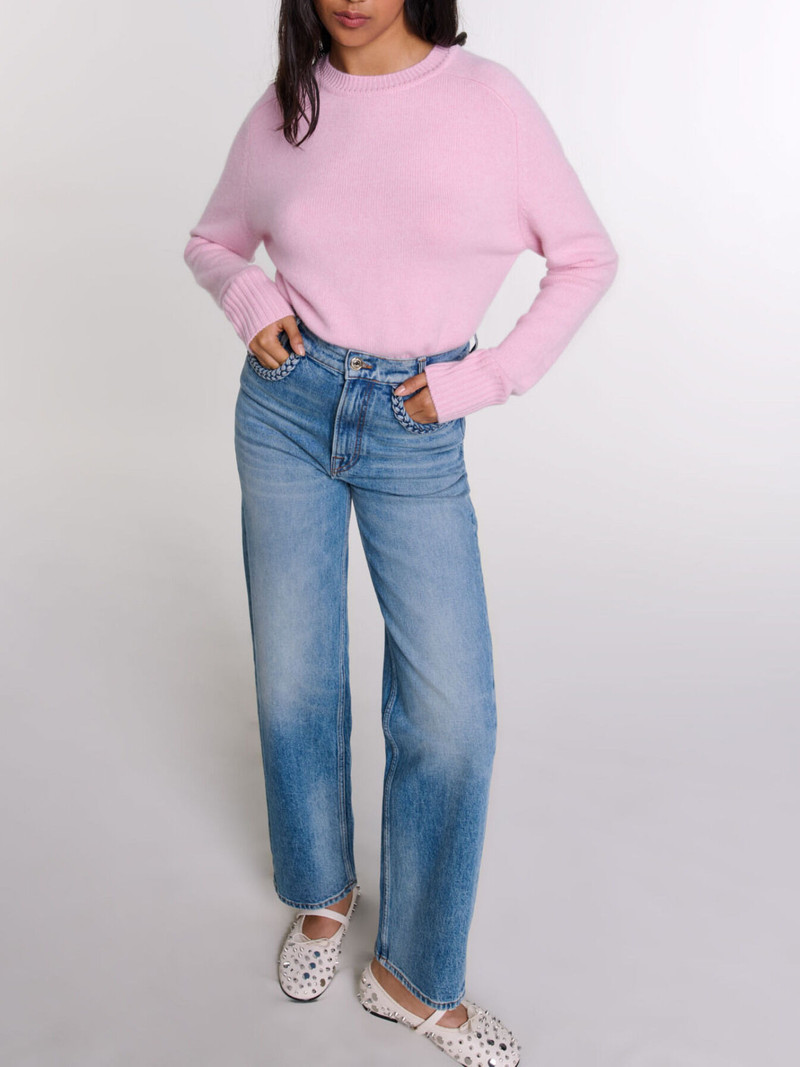 Straight-leg braided detail jeans 5