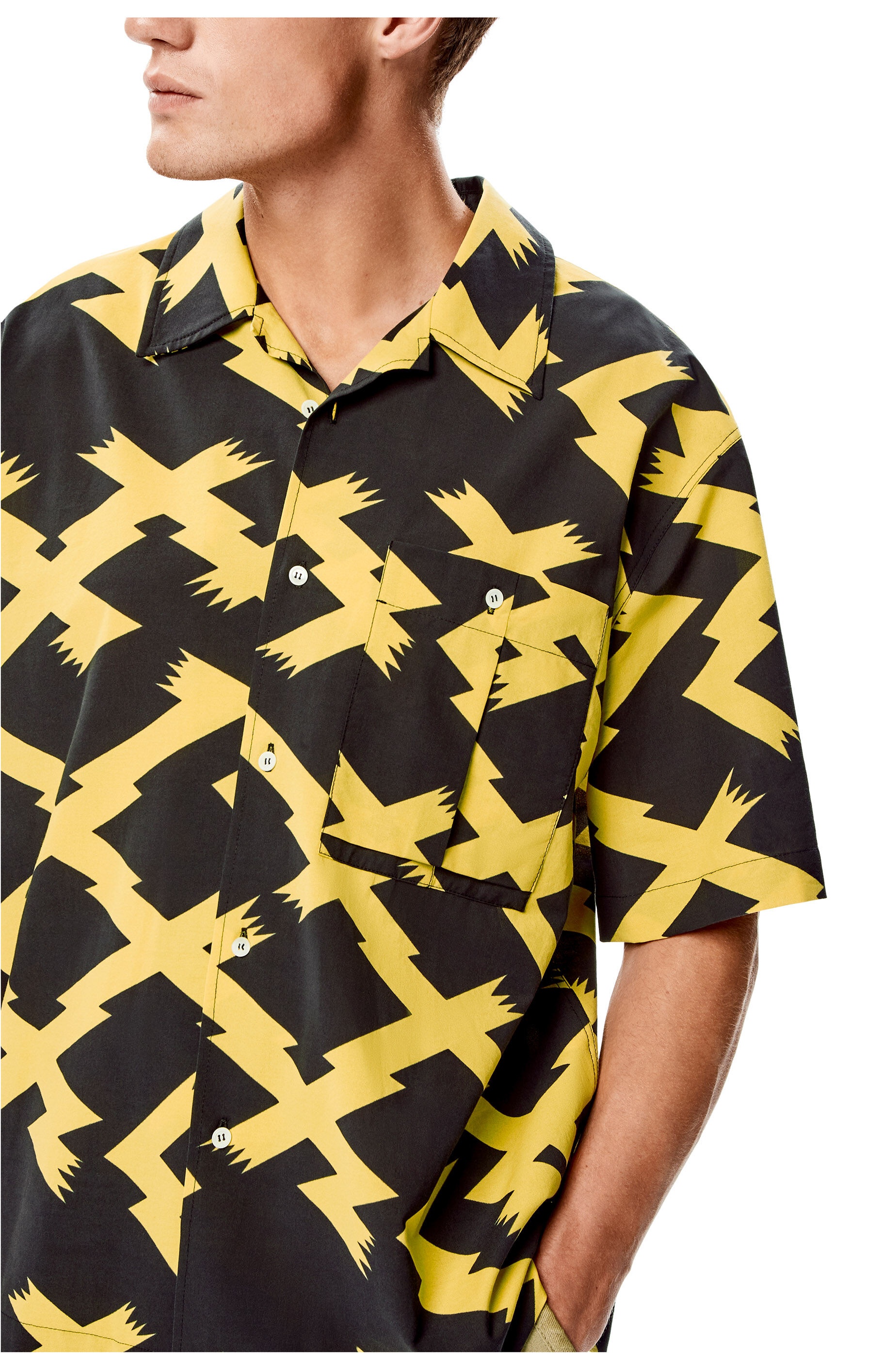 Allover print shirt in cotton - 5