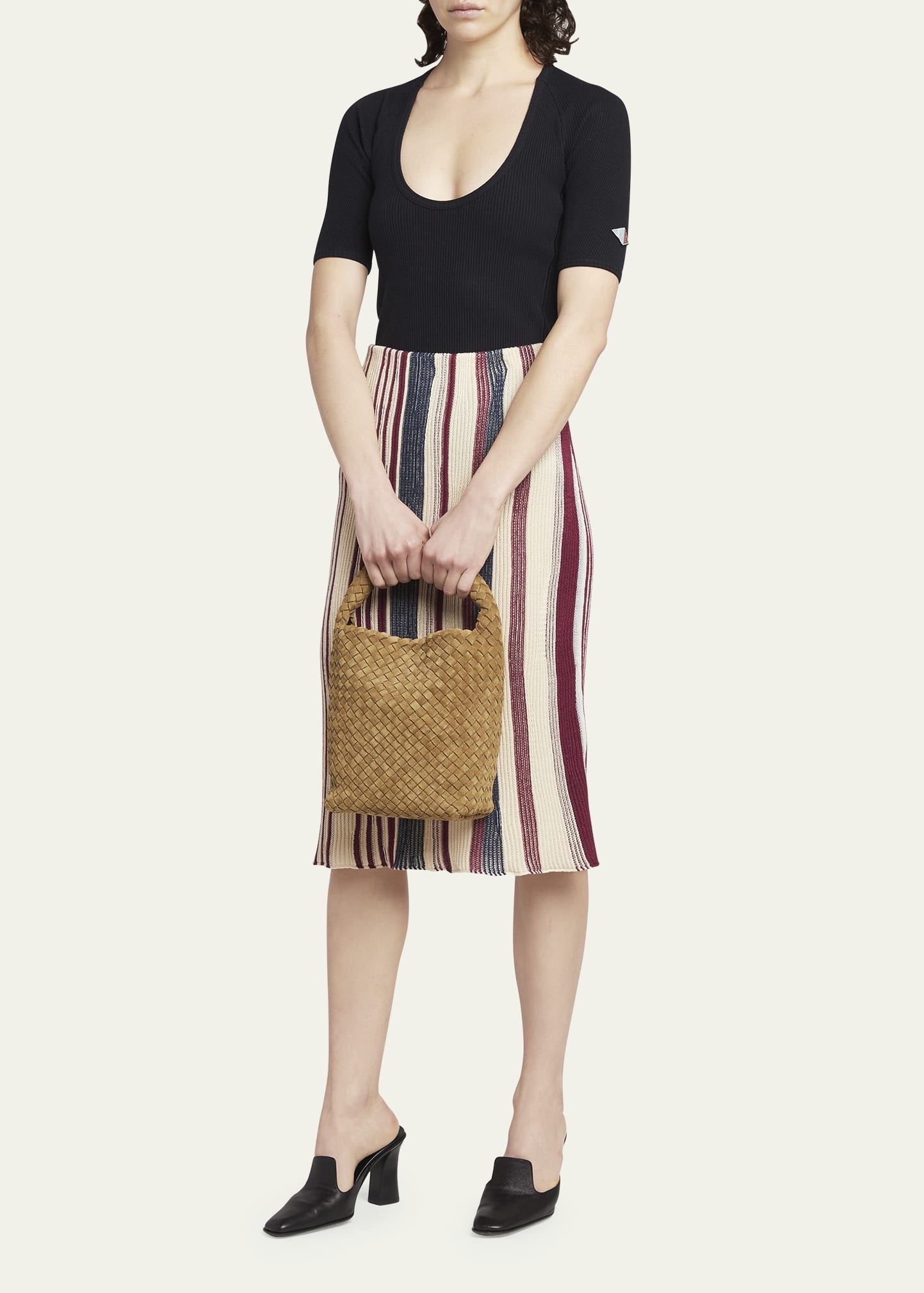 Cabat Suede Cashmere Bucket Bag - 2