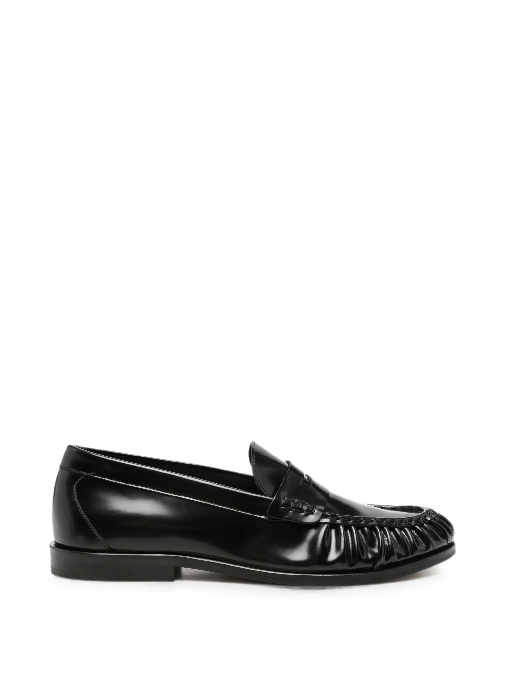 Vinny's Ruched-detail Leather Loafers - 1