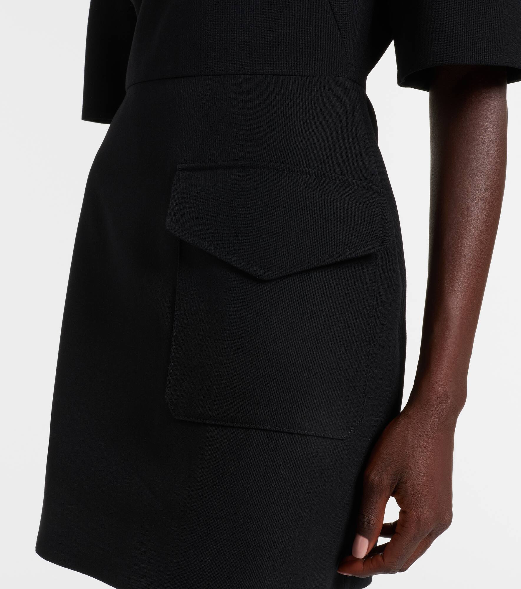 Wool grain de poudre minidress - 5
