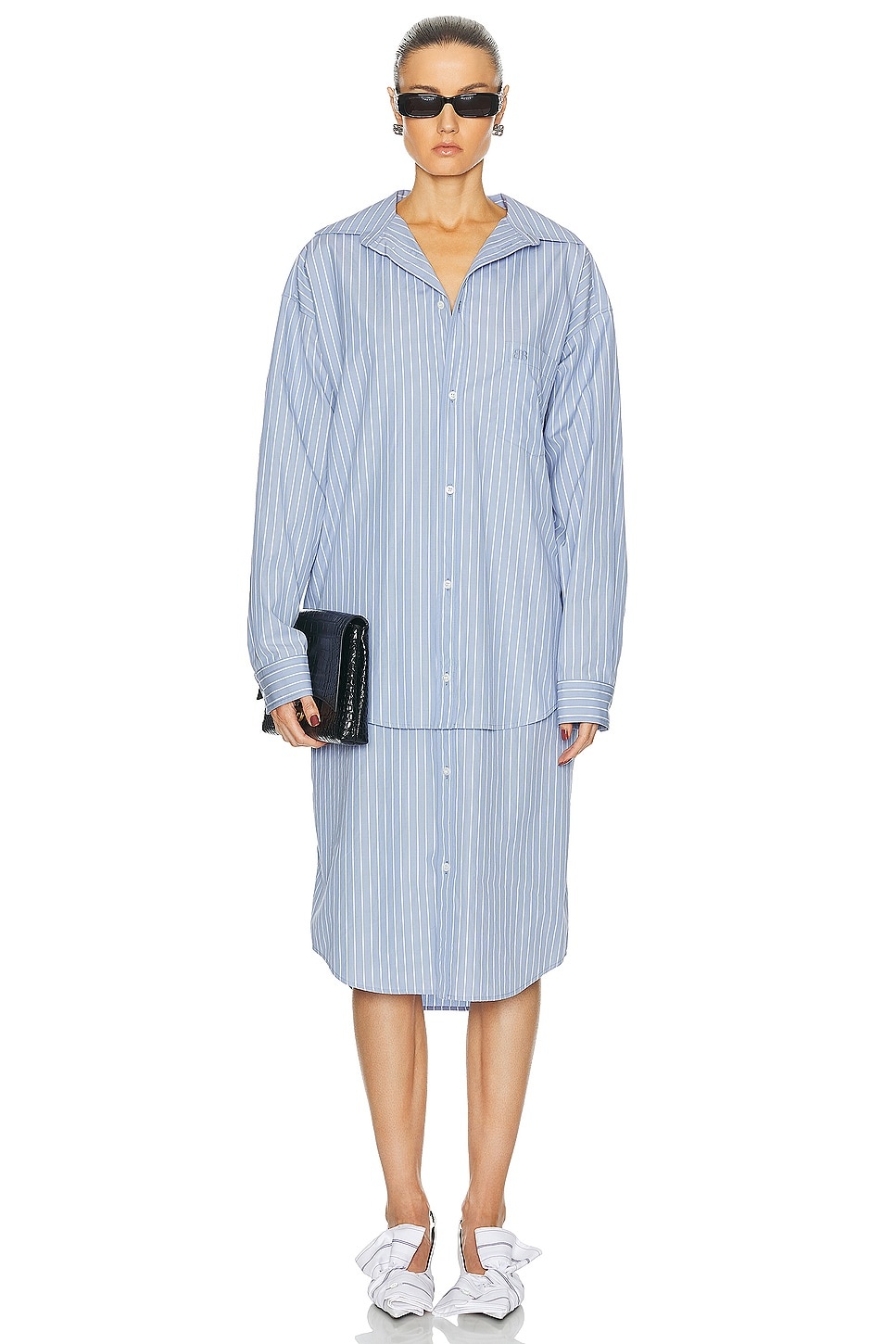 ワンピース BALENCIAGA Balenciaga garde-robe shirt/dress BALENCIAGA Layered Shirt Dress | forward | REVERSIBLE