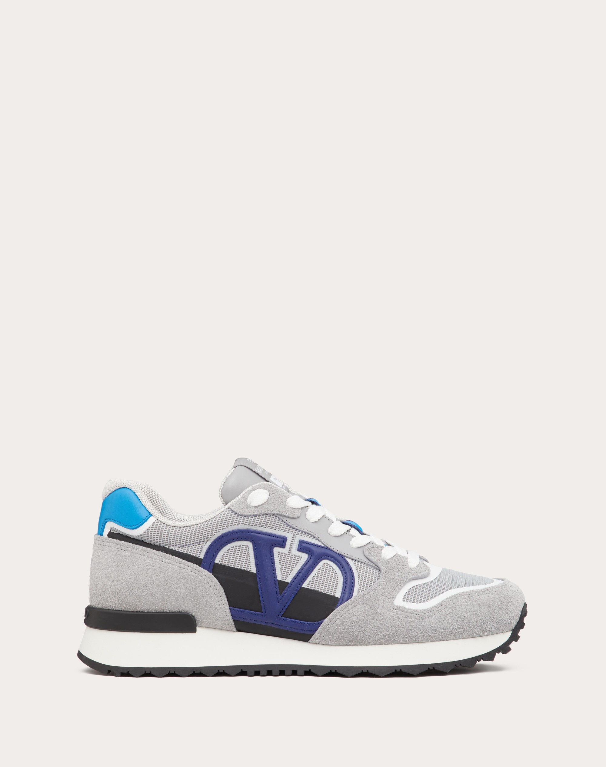 VLOGO PACE LOW-TOP SNEAKER IN SPLIT LEATHER, FABRIC AND CALF LEATHER - 1