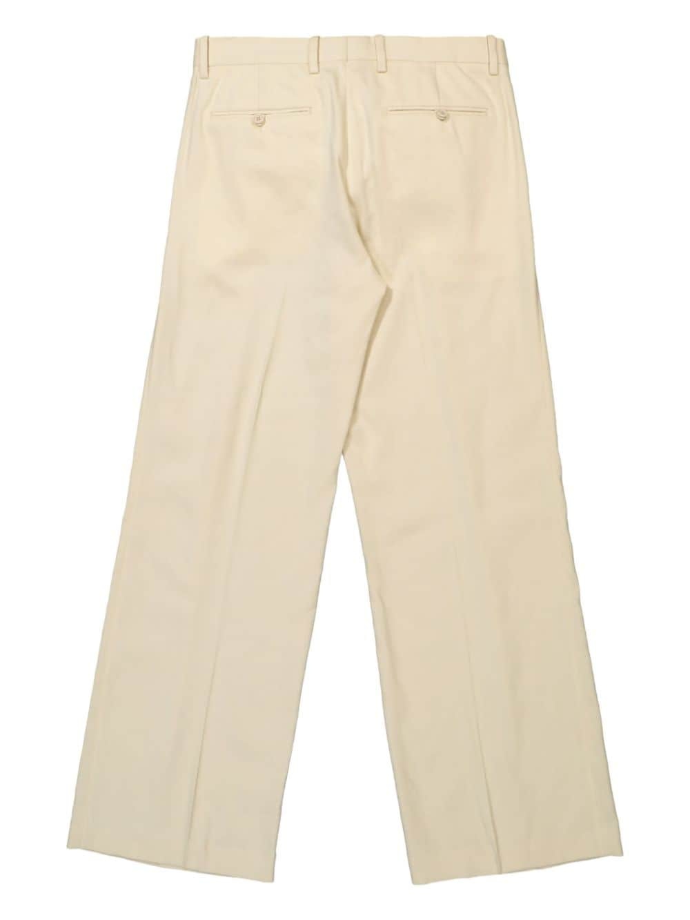 pressed-crease straight trousers - 2