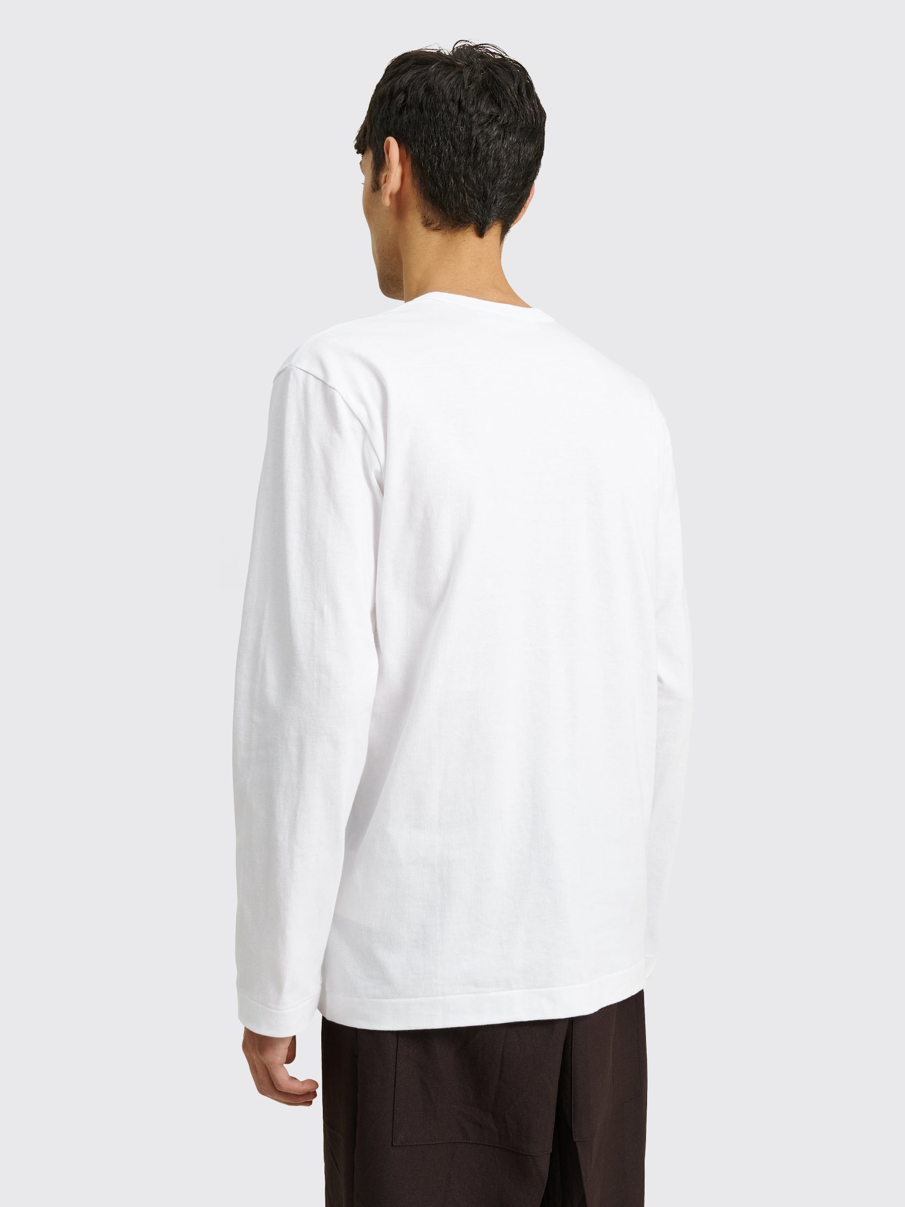COMME DES GARÇONS PLAY MINI HEART LS T-SHIRT WHITE - 4