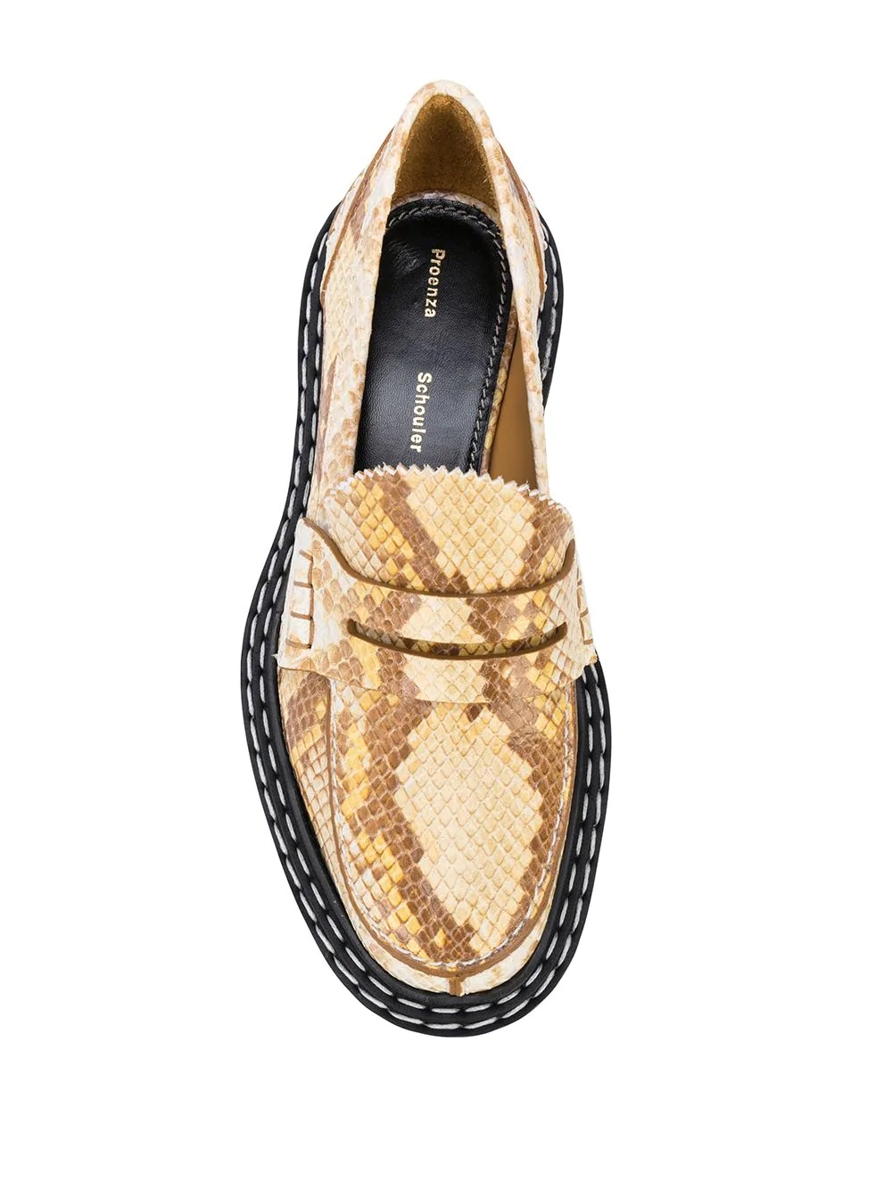 python-effect lug sole loafers - 4