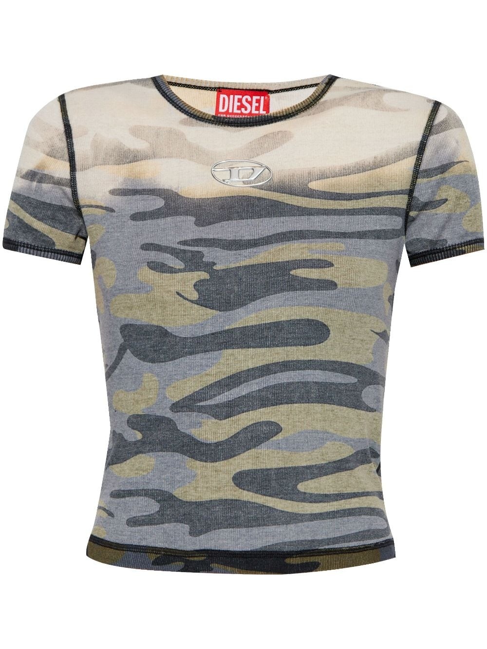 camouflage-pattern cotton t-shirt - 1