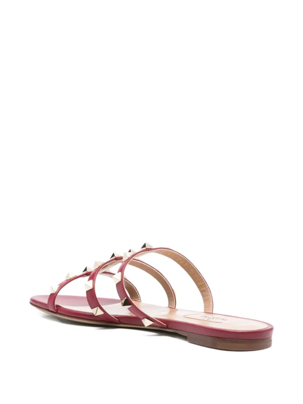 Valentino Garavani Rockstud leather flat sandals - 2