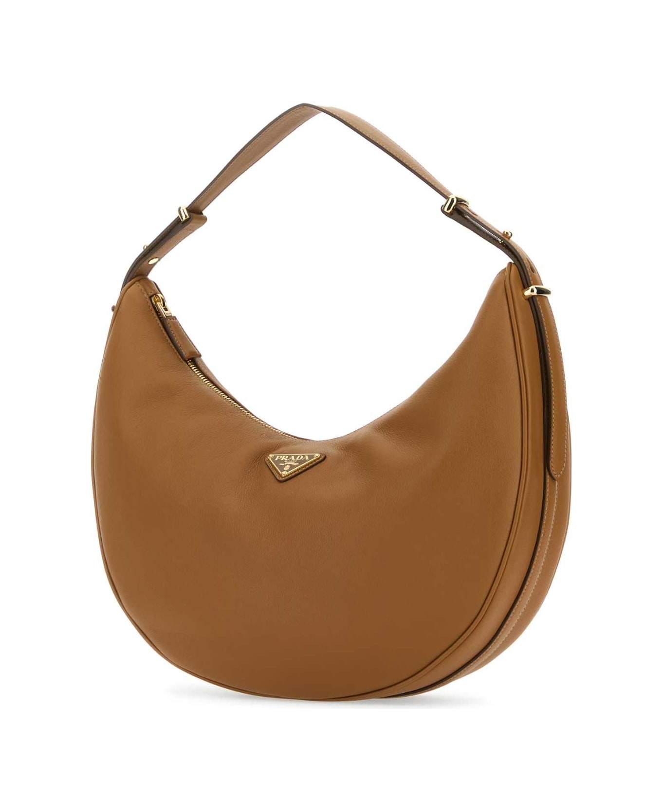 Caramel Leather Big Arquã¨ Handbag - 2