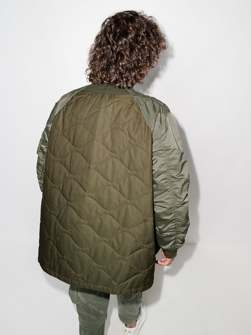 quilted patchwork bomber jacket - 3