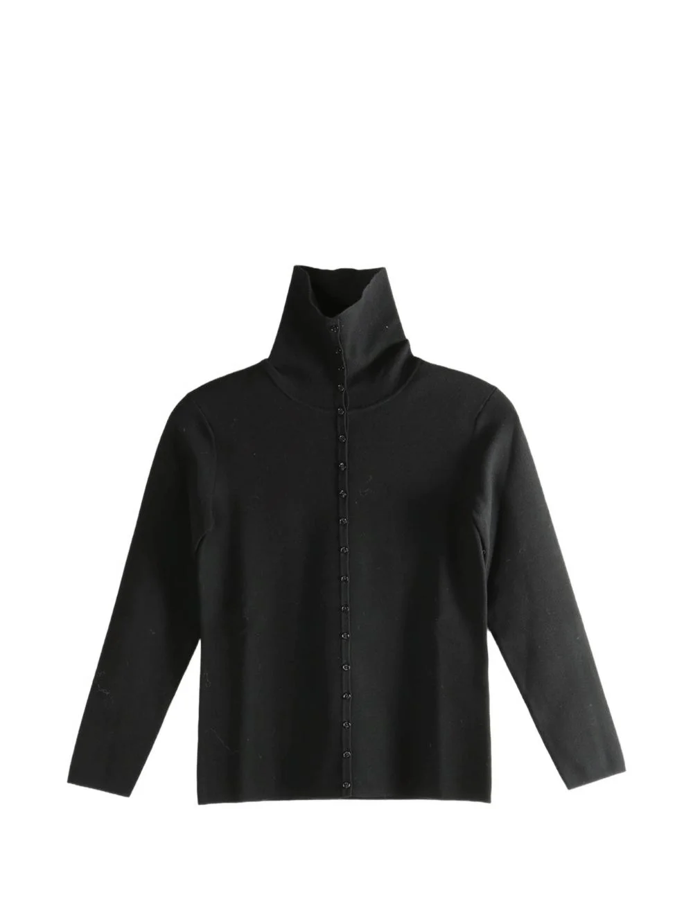 buttoned roll-neck cardigan - 1