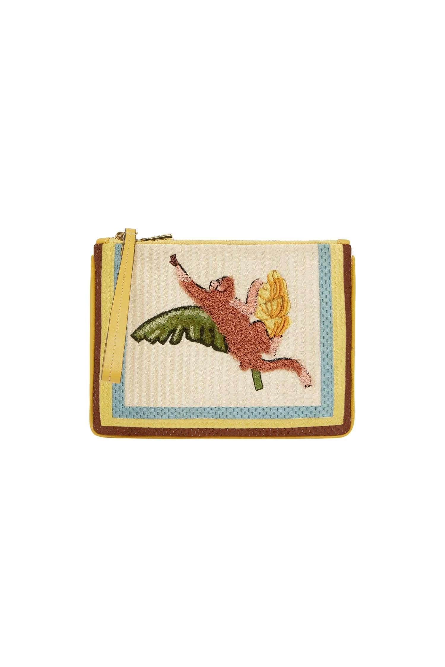 Mokshini Monkey Embroidered Clutch - 1