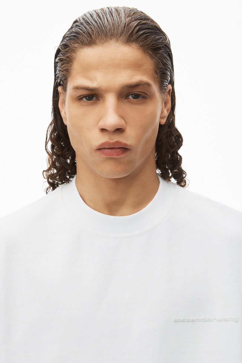 puffed logo muscle tank top in cotton 5